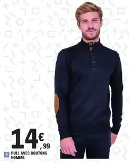 E.Leclerc Pull avec boutons homme offre