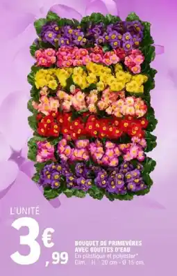 E.Leclerc Bouquet de primevères avec gouttes d'eau offre