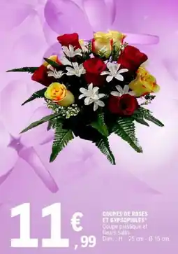 E.Leclerc Coupes de roses et gypsophiles offre