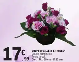 E.Leclerc Coupe d'œillets et roses offre