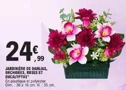 E.Leclerc Jardinière de dahlias, orchidées, roses et eucalyptus offre