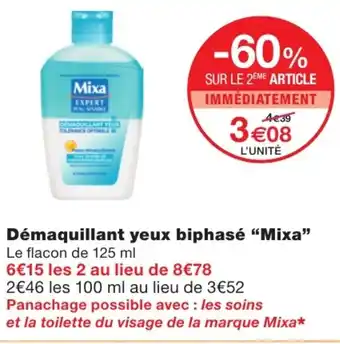 Demaquillant yeux biphasè mixa