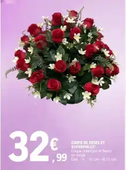 E.Leclerc Coupe de roses et gypsophiles offre