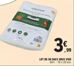 E.Leclerc Lot de 50 sacs sous vide offre