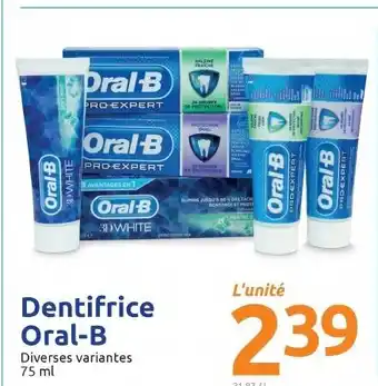 Action Dentifrice Oral-B offre