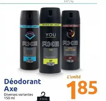 Action Déodorant Axe offre
