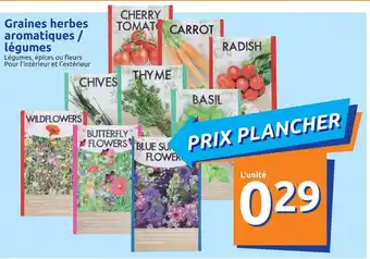 Action Graines herbes aromatigues / légumes offre