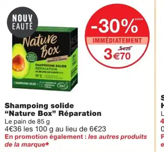 Monoprix Shampoing solide nature box offre