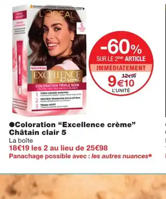 Monoprix Coloration excellence crème offre