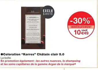 Monoprix Coloration korres châtain offre
