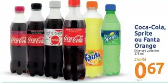 Action Coca-Cola, Sprite ou Fanta ORange offre