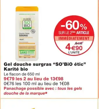 Monoprix Gel douche surgras offre