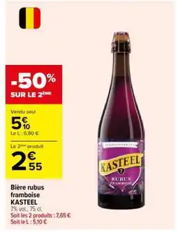Carrefour Bière rubus framboise KASTEEL offre