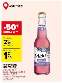 Carrefour Bière violette BELZEBUTH offre