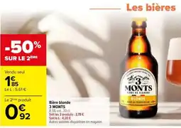 Carrefour Bière Blonde 3 Monts offre