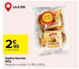 Carrefour GAUFRES FOURRÉES “RITA” offre