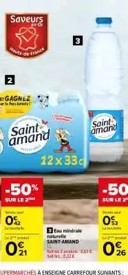 Carrefour Eau minérale naturelle SAINT-AMAND 1L offre