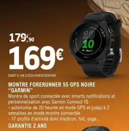 E.Leclerc MONTRE FORERUNNER 55 GPS NOIRE GARMIN offre