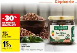Carrefour Lentilles TRANSITION offre