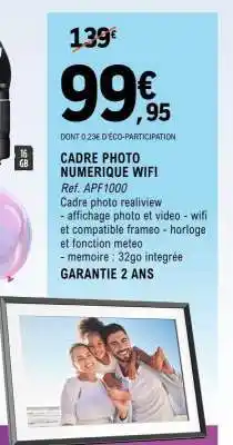 E.Leclerc CADRE PHOTO NUMERIQUE WIFI offre