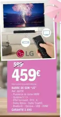 E.Leclerc BARRE DE SON LG offre