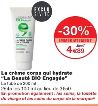 Monoprix La crème corps qui hydrate offre