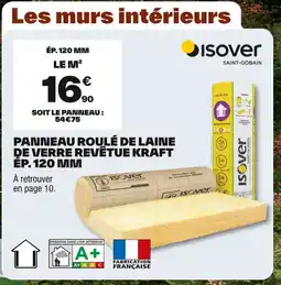 Brico Dépôt ISOVER Panneau roulé de laine de verre revêtue kraft offre