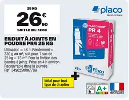 Brico Dépôt Enduit à joints en poudre pr4 offre
