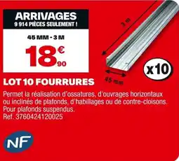 Brico Dépôt Lot 10 fourrures offre