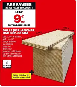 Brico Dépôt Dalle de plancher osb 3 ep. 22 mm offre