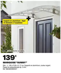 Brico Dépôt GEOM Marquise "sunny" offre