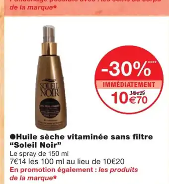Monoprix Huile séche vitaminéé sans filtre offre