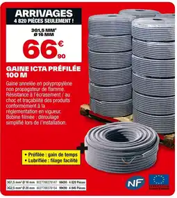 Brico Dépôt Gaine icta préfilée 100 m offre