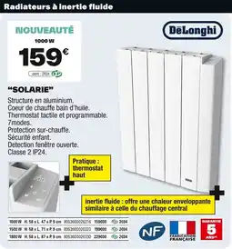 Brico Dépôt DELONGHI Solarie offre