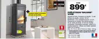 Brico Dépôt INVICTA Poêle à bois "balham" offre