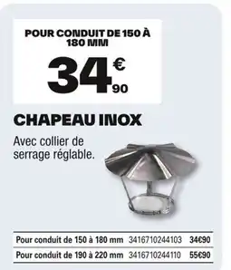 Brico Dépôt Chapeau inox offre