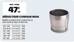 Brico Dépôt Réducteur conique inox offre