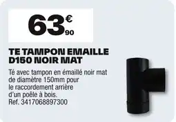 Brico Dépôt Te tampon emaille d150 noir mat offre