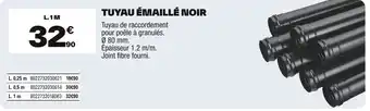 Brico Dépôt Tuyau émaillé noir offre