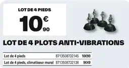 Brico Dépôt Lot de 4 plots anti-vibrations offre