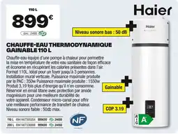 Brico Dépôt HAIER Chauffe-eau thermodynamique gainable offre