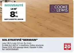 Brico Dépôt COOKE &LEWIS Sol stratifié “bermain” offre