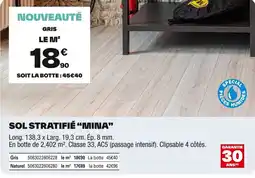 Brico Dépôt Sol stratifié “mina” offre