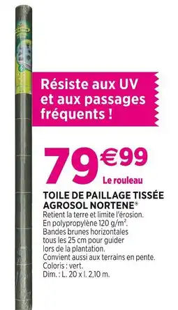 Delbard NORTENE TOILE DE PAILLAGE TISSÉE AGROSOL NORTENE offre