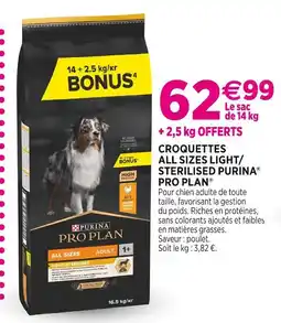 Delbard PURINA PRO PLAN Croquettes All Sizes Light/Sterilised PURINA PRO PLAN offre