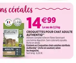 Delbard AUTHENTIQ’ Croquettes pour chat adulte AUTHENTIQ’ offre