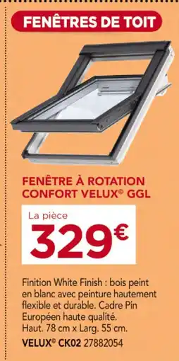 Gedimat VELUX Fenêtre à rotation confort GGL offre
