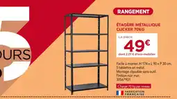 Gedimat Étagère métallique Clicker 70kg offre