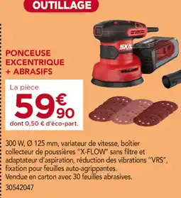 Gedimat SKIL Ponceuse excentrique + abrasifs offre
