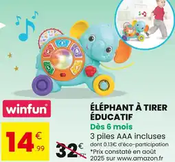 Stokomani Winfun Éléphant à tirer éducatif offre